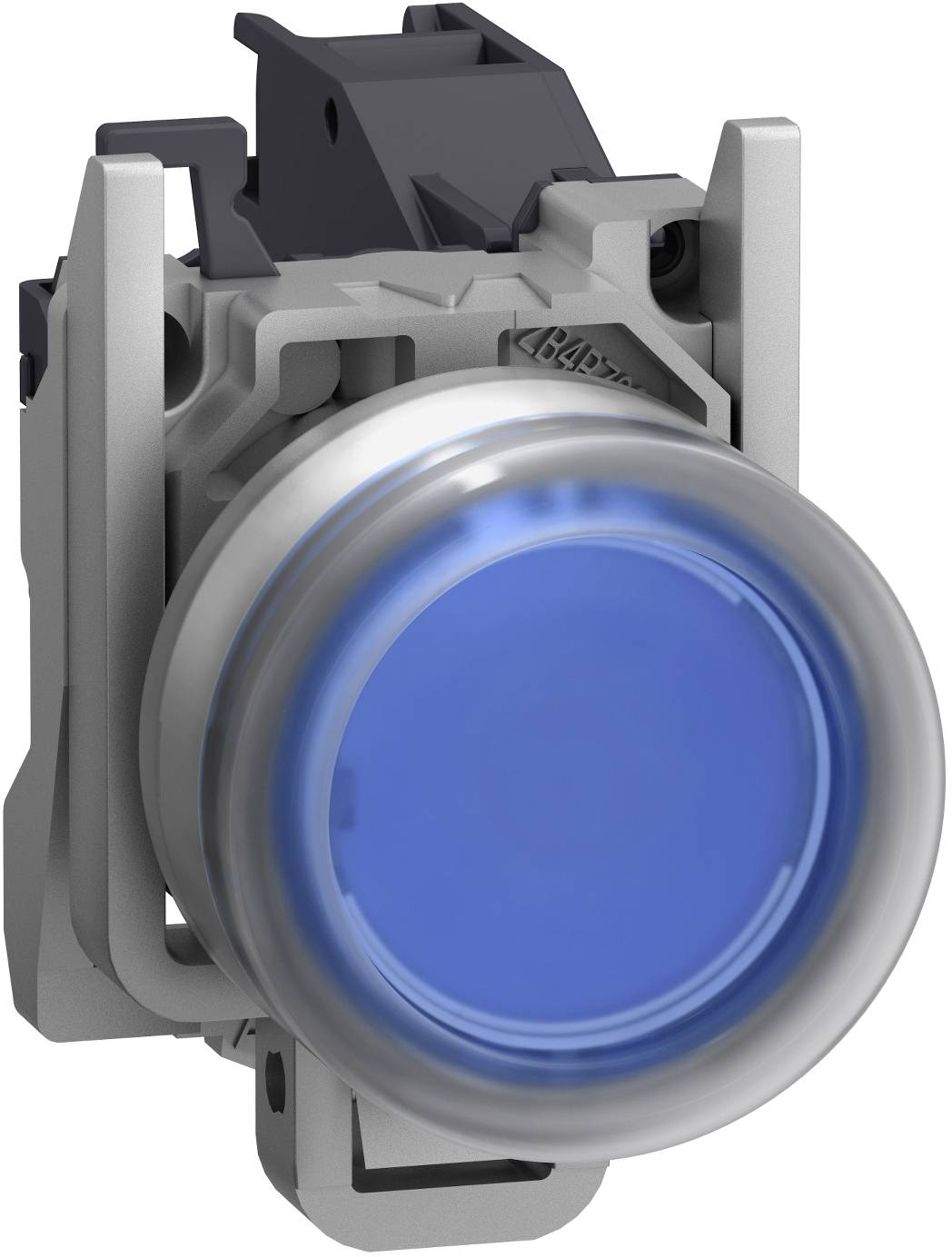 Schneider Electric XB4BP61GEX Tryckknapp, Harmony XB4, metall, 22mm, blå, utskjutande, omärkt, fjädrande, med skyddskåpa, 1S, ATEX Tryckknapp 1 st