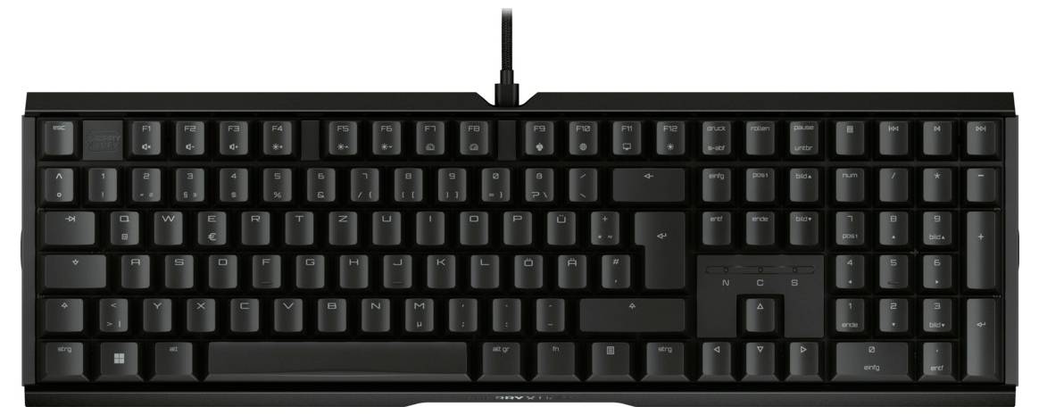 Cherry XTRFY MX 3.1 RGB BLACK / DE Sladd Tangentbord Tyska, QWERTZ Svart-1
