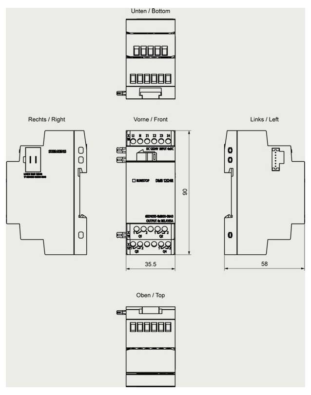 Siemens 6ED1055-1MB00-0BA3 PLC-expansionsmodul 24 V/DC, 12 V/DC-1