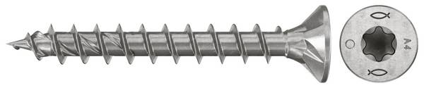 Fischer 574117  Spånskivs-skruv 4.5 mm 30 mm TX    Rostfritt stål  200 st