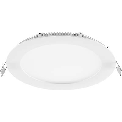 Rund vit inbyggd LED-taklampa med sidofästen med fjäder