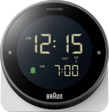 Braun  BC24W-DCF  DCF  Väckarklocka  Svart, Vit