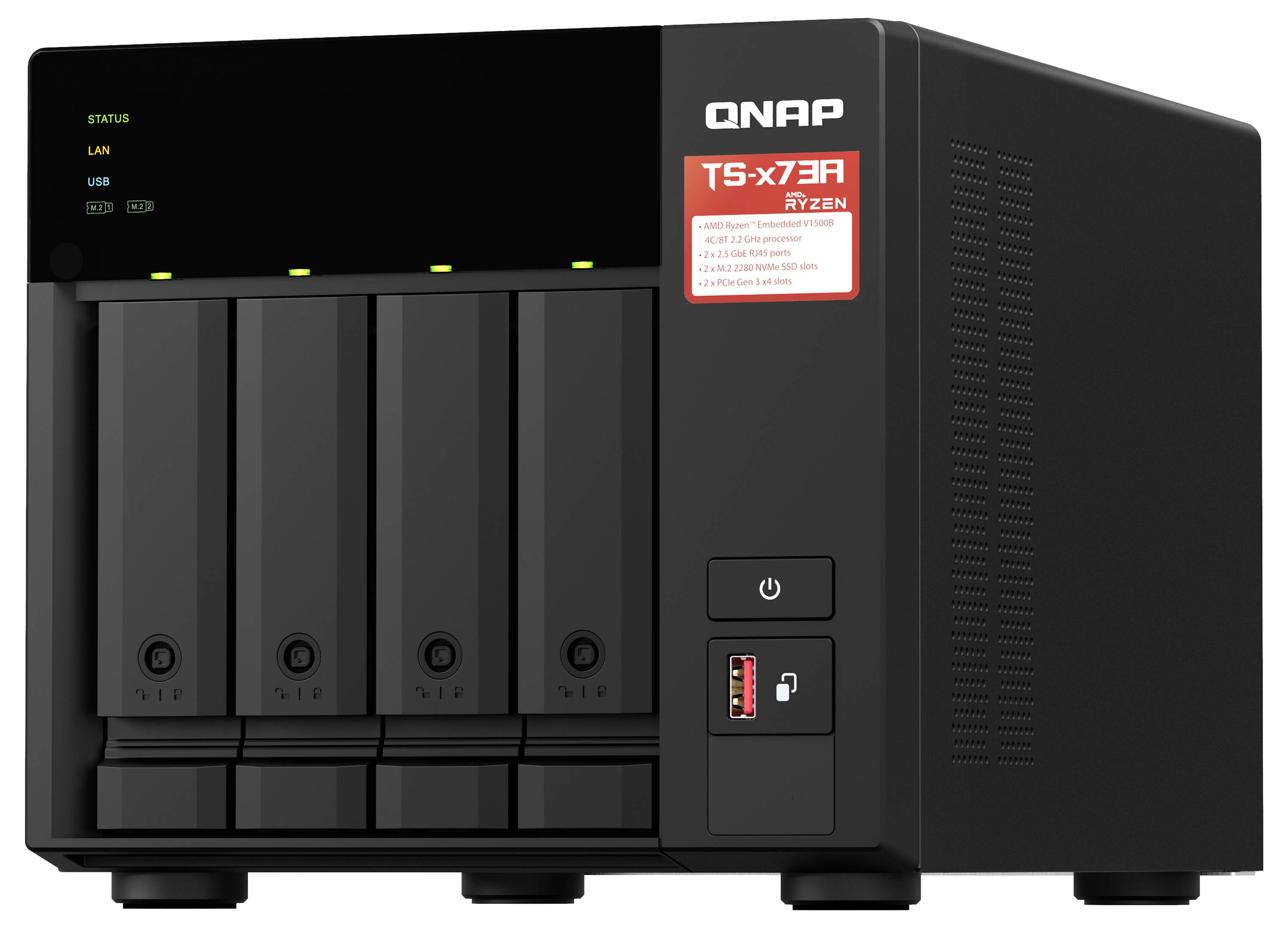 QNAP NAS-Server 0 TB TS-473A-8G-4