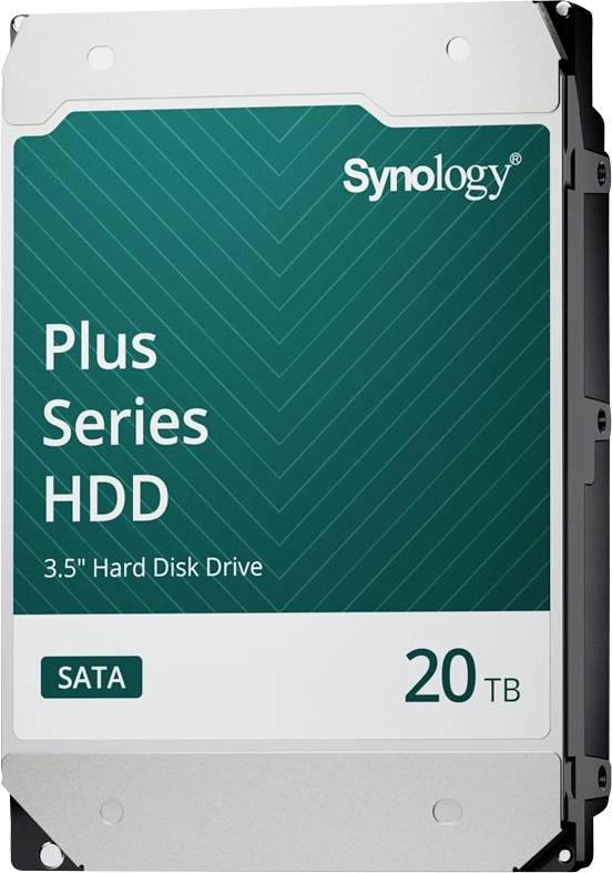 Synology Plus Series HDD 3,5-tums SATA-hårddisk, 20 TB kapacitet.