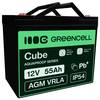 Blybatteri Green Cell GC-AGM12V55AH-J Bly AGM 55 Ah 12 V 1 st