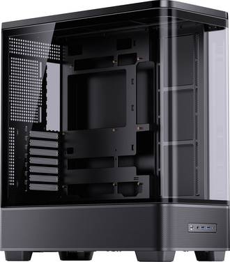 Jonsbo TK-5 Midi-Tower Datorchassi  Svart Sidofönster
