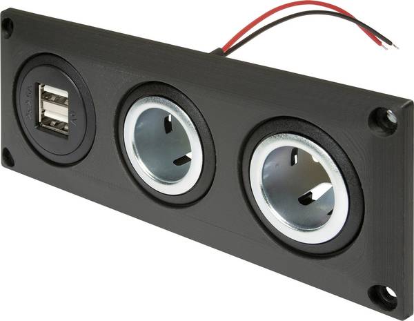 ProCar 67326500  Vägguttag för inbyggnad  Insticksanslutning, USB-uttag