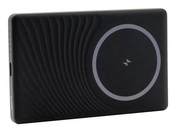 RealPower Powerbank 5.000 mAh Power Delivery, Qi Wireless Charging, MagSafe USB-C® kontakt (Power Delivery) Titan