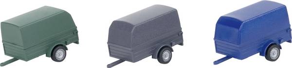 Faller 180012 H0 Byggmodell Trailer  3 personbilssläpvagn
