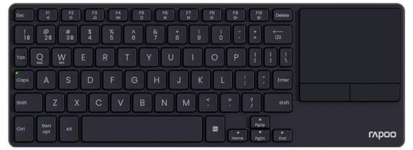 Rapoo E2810M Sladdlös, Bluetooth Tangentbord  Tyska, QWERTZ Mörkgrå