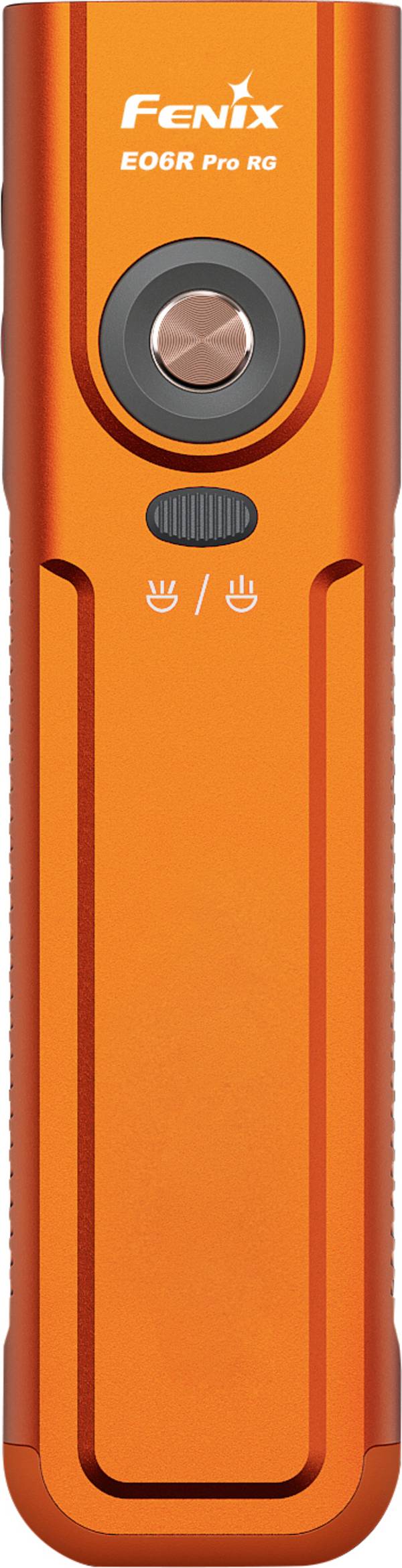 <br>  Fenix Light<br>  E06R Pro RG<br>  FEE06RProRG orange<br>  LED<br>  Ficklampa<br>  <br>  Uppladdningsbara batteri<br>  1600 lm<br>  <br>  104.1 g<br>