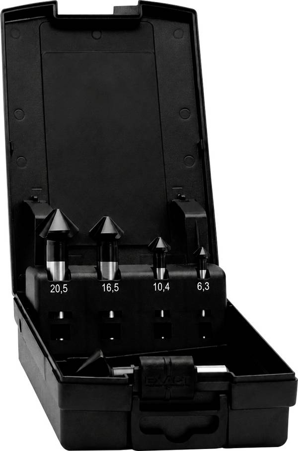 Exact Advanced LINE PRO 50384 Stegborrset 6.3 mm, 10.4 mm, 16.5 mm, 20.5 mm, 25 mm HSSE-Co 5 Cobalt, Slipat Trihedriskt skaft 1 set