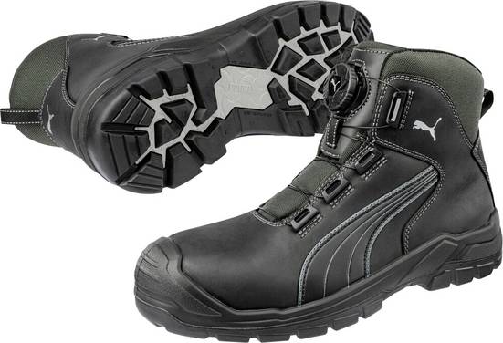 PUMA CASCADES DISC MID S3S FO CI HI HRO SR 630211202000048  Säkerhetsskor S3S Skostorlek (EU): 48 Svart-grå 1 par