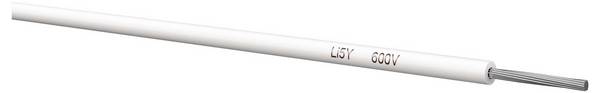 Kabeltronik 570712801 Kopplingstråd Li5Y 1 x 0.09 mm² Vit 250 m