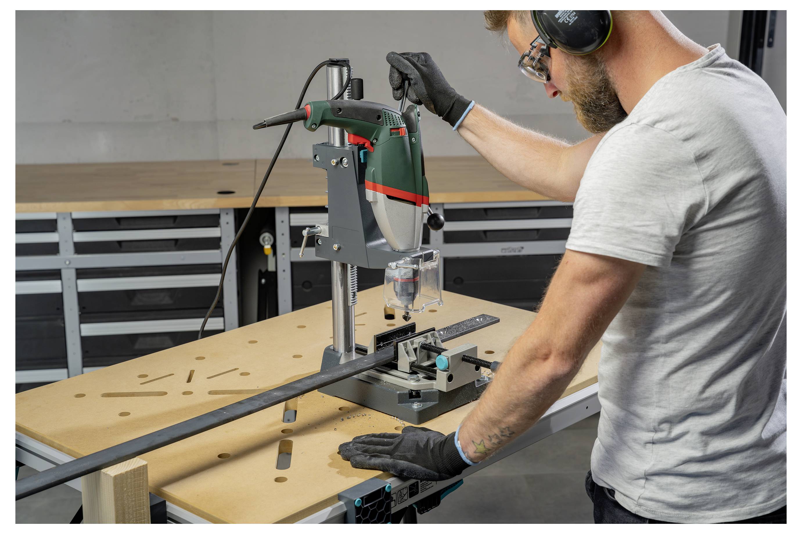 Wolfcraft Borrstativ Arbetshöjd (max.): 305 mm (L x B x H) 270 x 200 x 500 mm-6