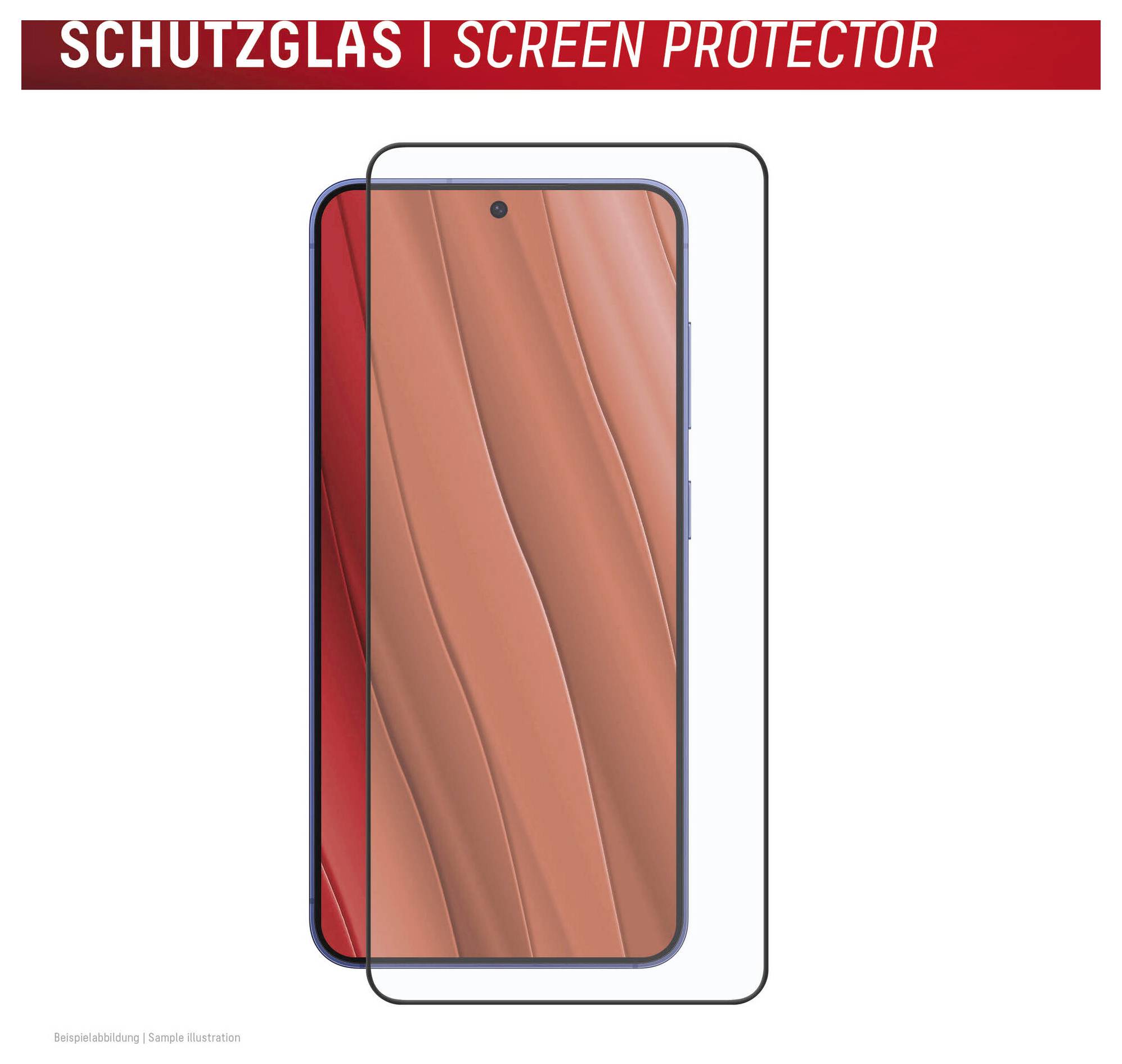 Illustration av en smartphone med en transparent skärmskydd skisserad över displayen, märkt 'SKÄRMSKYDD | SCREEN PROTECTOR'.