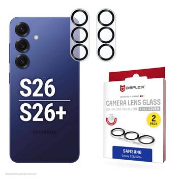 DISPLEX CamGlass All-In-One Kameraskyddsglas Samsung Galaxy S26, Galaxy S26 1 set Anti-fingeravtryck 02241