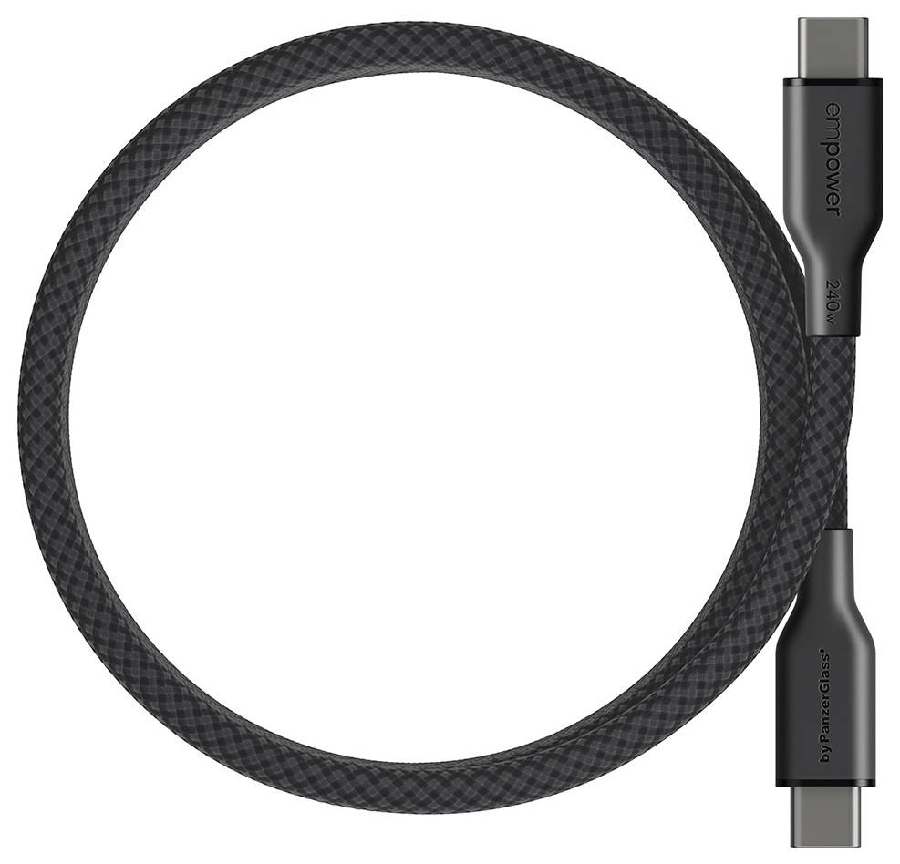 PanzerGlass USB-C Kabel USB-C® 1.5 m Svart EM68208-2