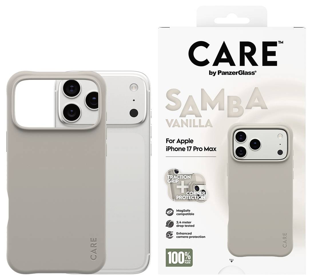 PanzerGlass CARE Fashionable Backcover Apple iPhone 17 Pro Max, iPhone 18 Pro Max Beige Induktiv laddning CR34744-1
