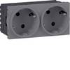 Hager Jordat uttag Aluminium GS2032LAN 1 st