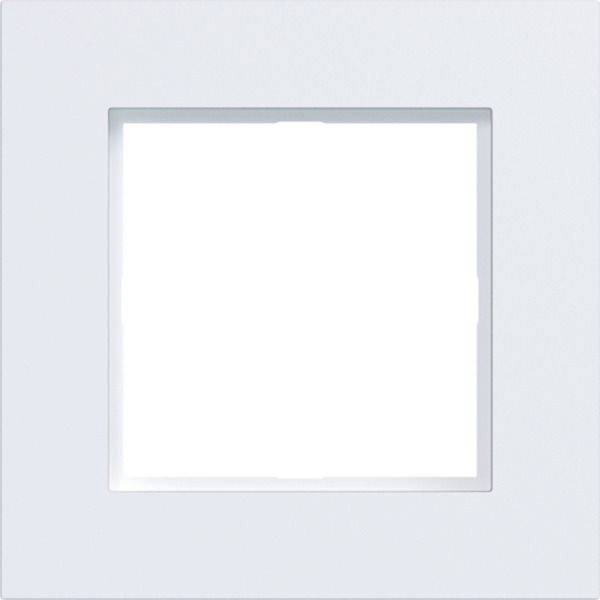 Vit kvadrat centrerad på en ljusgrå bakgrund, som liknar en tom foto- eller innehållsplatsmarkering.