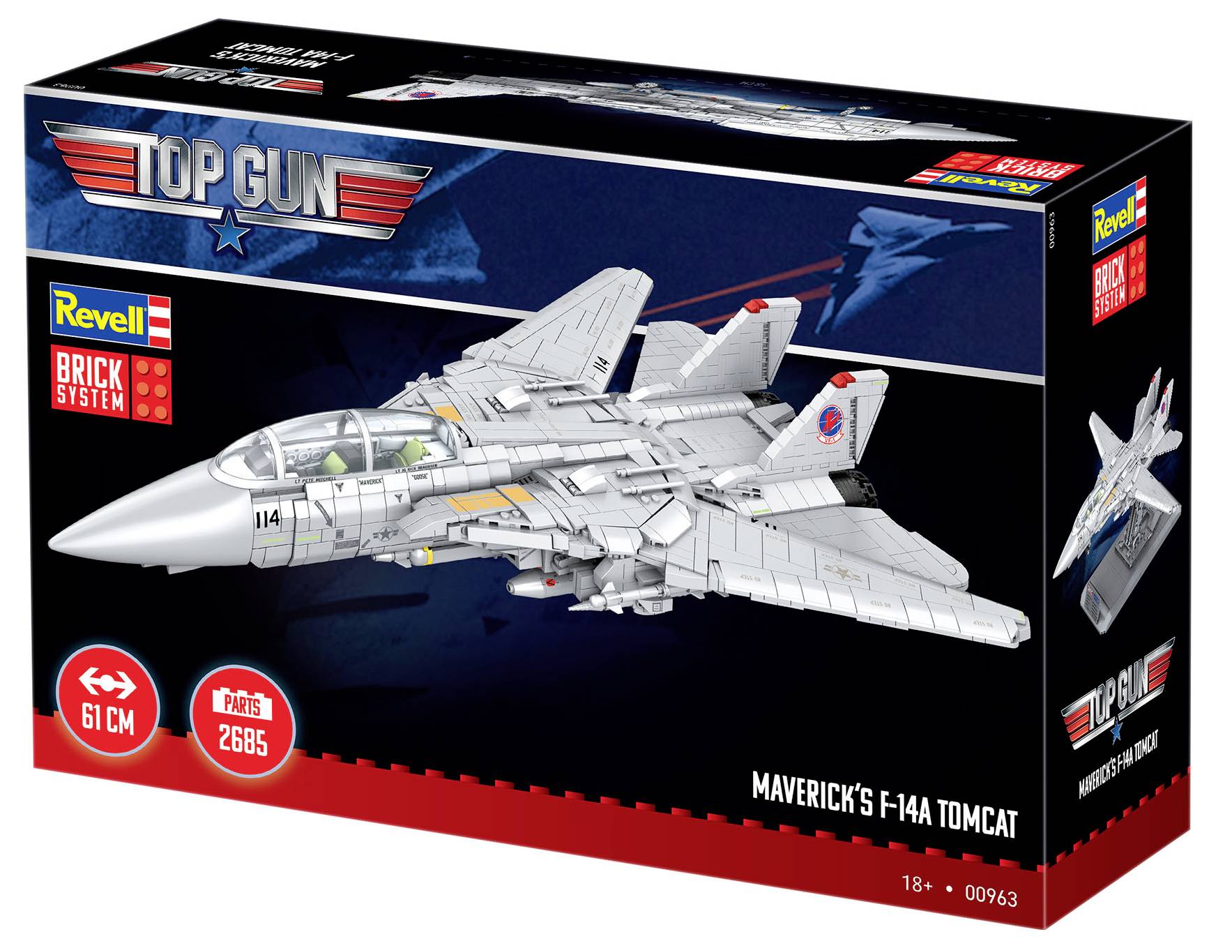 Revell 00963 Maverick's F-14A Tomcat "Top Gun" - Brick System Byggsats 1:32-13