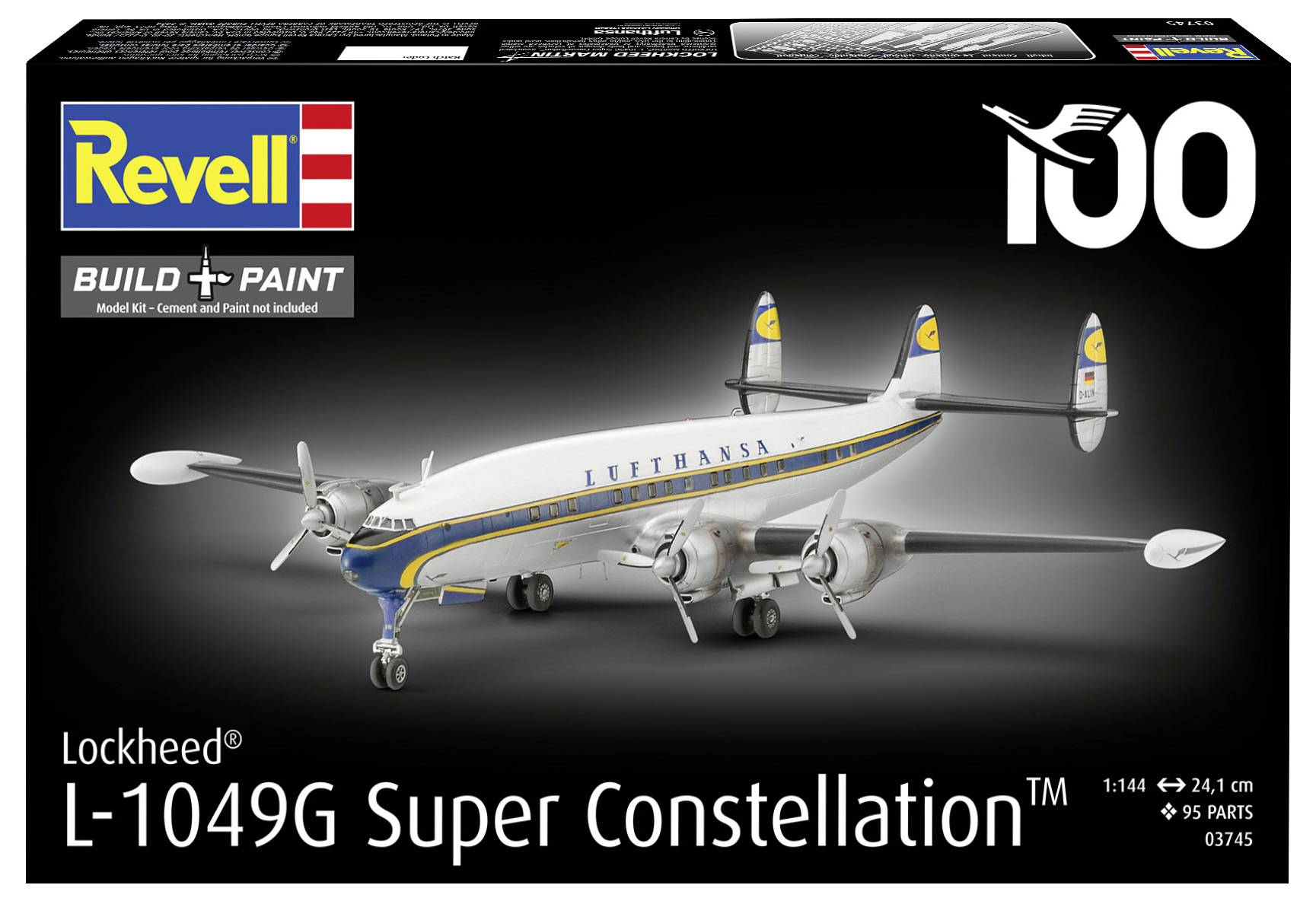 Revell 03745 Lockheed L-1049G Super Constellation Flygmodell byggsats 1:144-3
