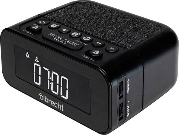 Klockradio Albrecht DR 451 DAB+, FM  Väckningsfunktion Svart