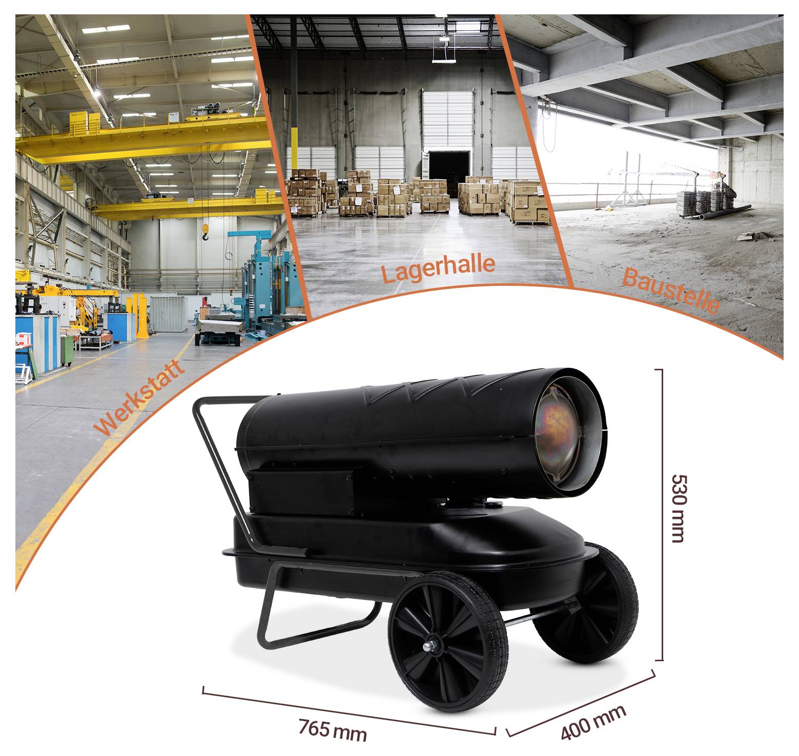 SHX SHXDO30KW Byggfläkt 30 kW Svart-10