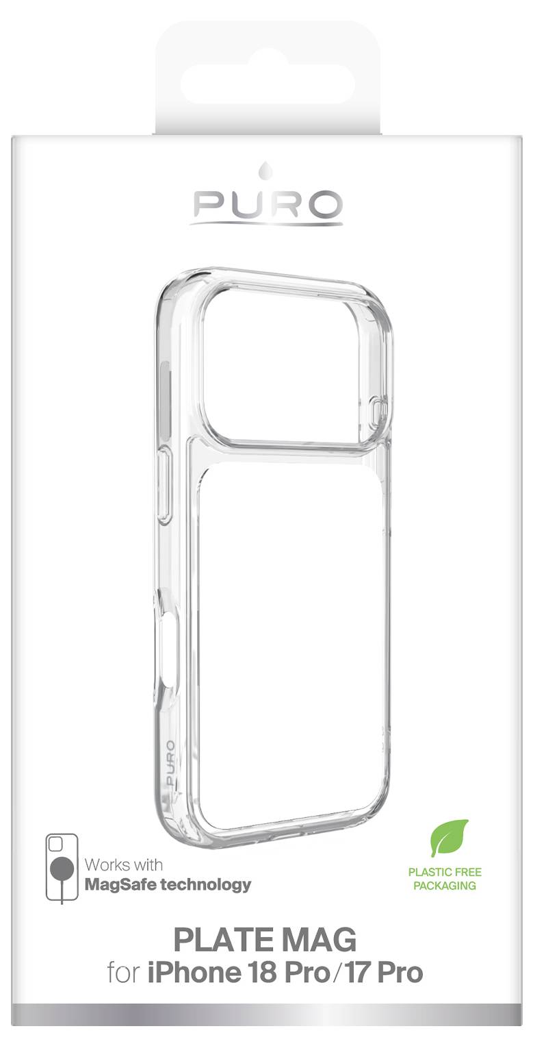 sbs mobile Plate Mag Backcover Apple iPhone 18 Pro, iPhone 17 Pro Blå/isblå PUIPC18P63CLEARMWHI-1