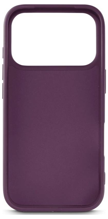 Lila smartphoneöverdraget med en stor rektangulär kameraöppning överst.