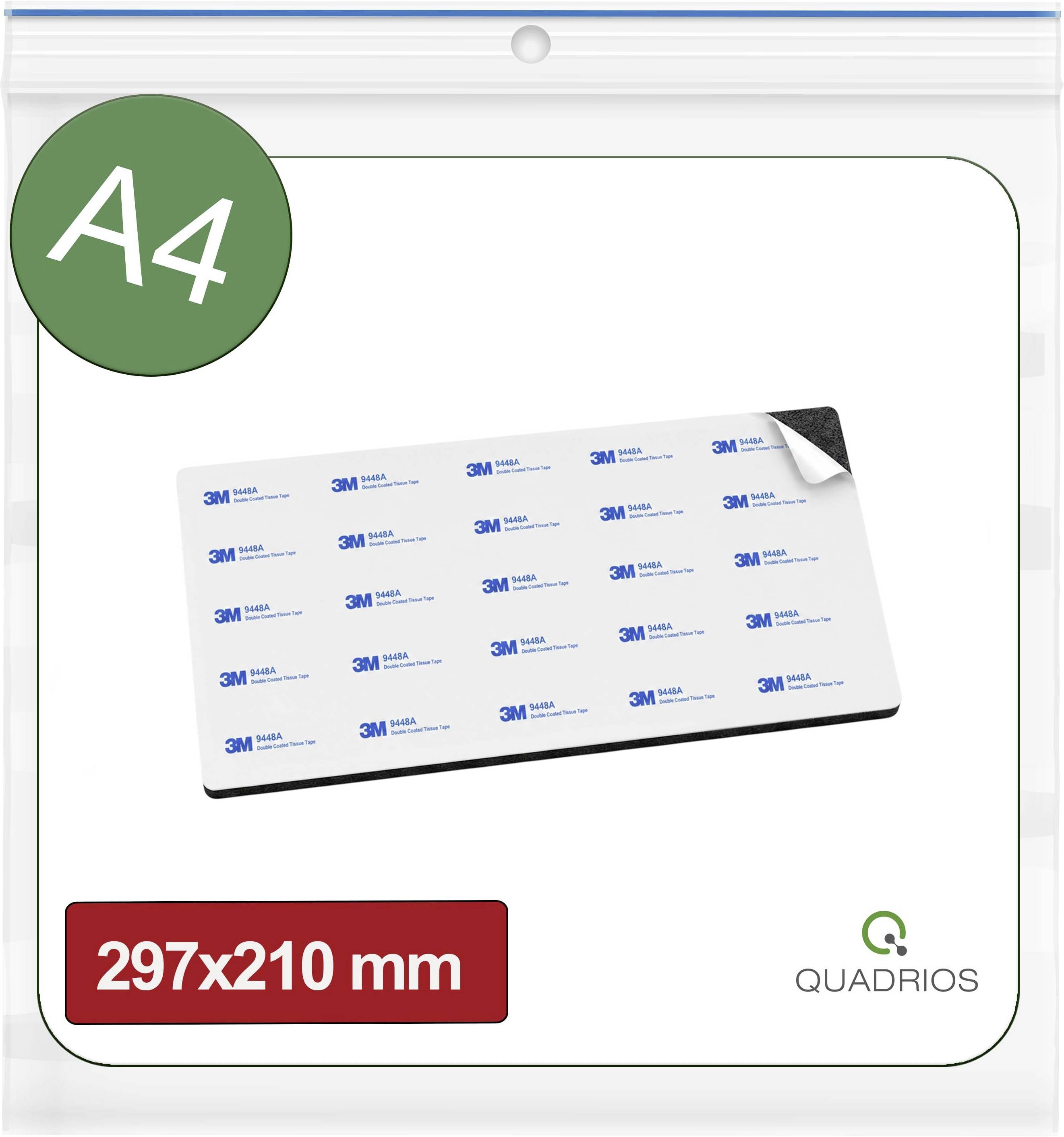 En A4-klistermatta, 297 x 210 mm, visad som ett vitt rektangulärt ark med 3M-märkning och ett avskalt hörn.
