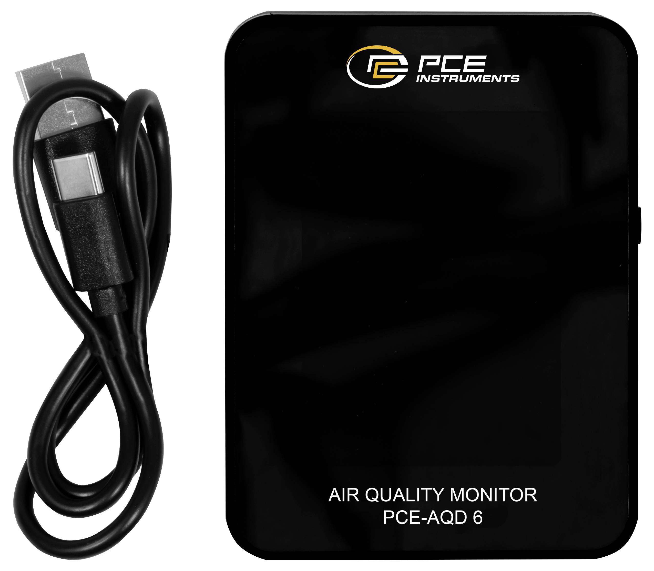 PCE Instruments PCE-AQD 6 Luftkvalitetsmätare (VOC) CO2, Formaldehyd, Luftburna partiklar, VOC, CO, Bensen, Temperatur m-6