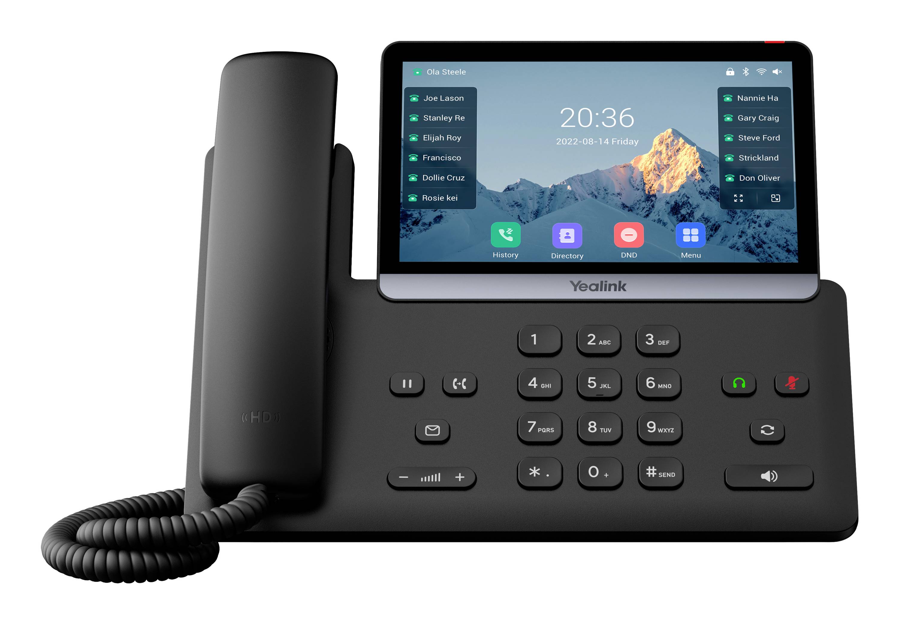 Yealink SIP-T77U Växeltelefon VoIP Svart-0