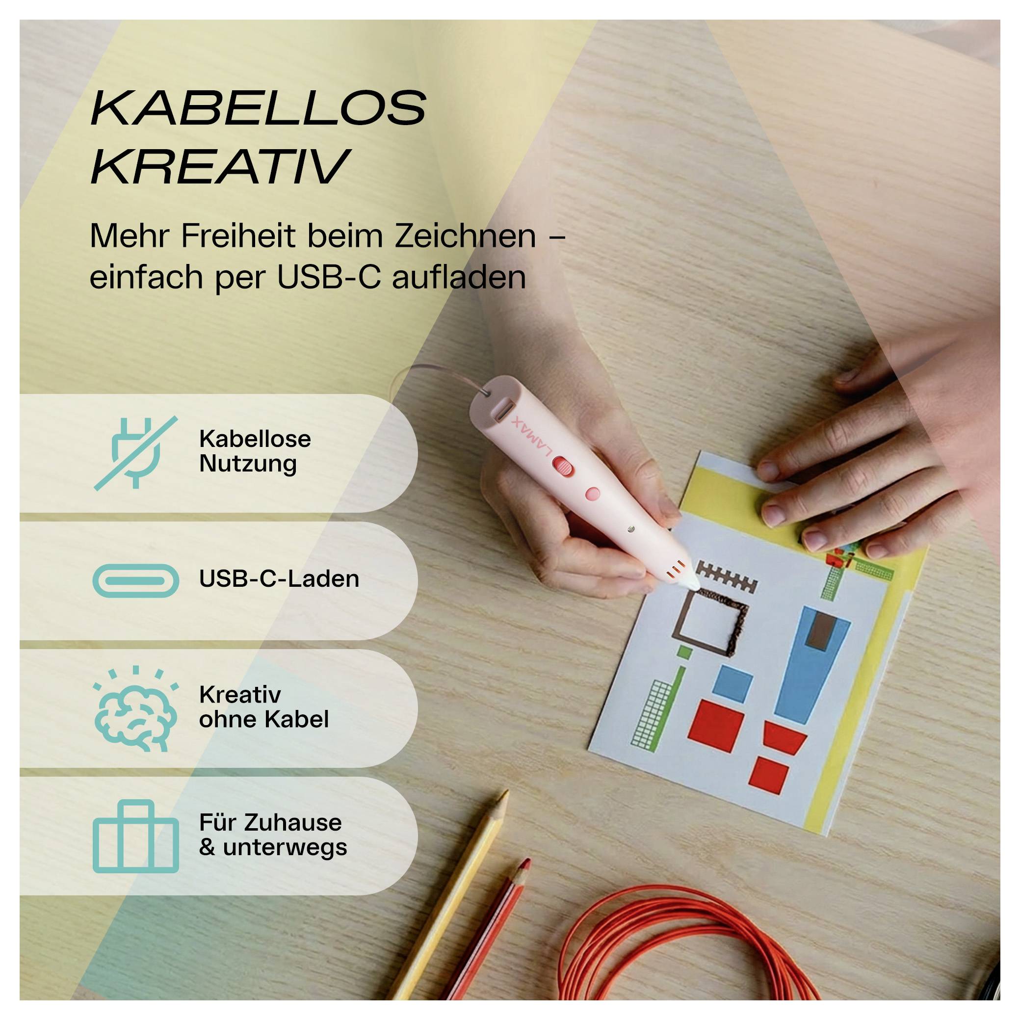 3D-penna Lamax ArtKid1 3D Pink-3