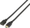 SpeaKa Professional HDMI Förlängningskabel HDMI-A-kontakt, HDMI-A uttag 5.00 m Svart SP-7870536 4K UHD, Audio Return Kanal, guldpläterad kontakt HDMI-kabel
