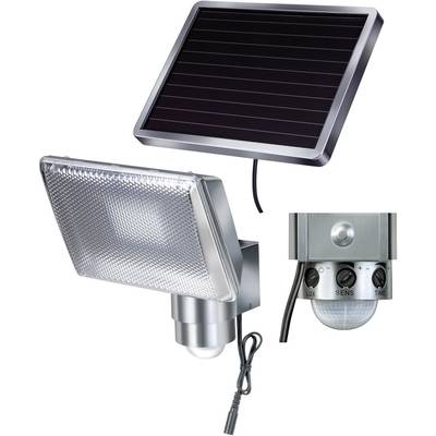 Solcells-spotlight med rörelsedetektor  4 W N/A  Brennenstuhl 1170840 SOL 80 Silver-grå