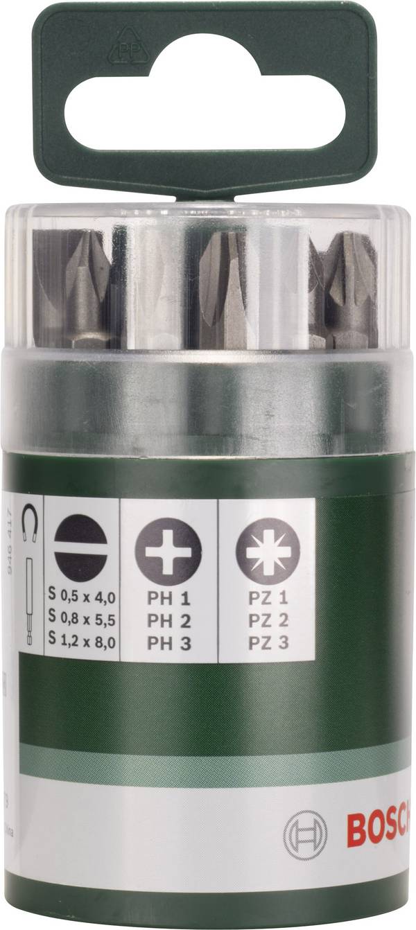 Bosch Accessories  2609255975 Bit-Set 10 delar Spår, Stjärnspår Phillips, Stjärnspår Pozidriv