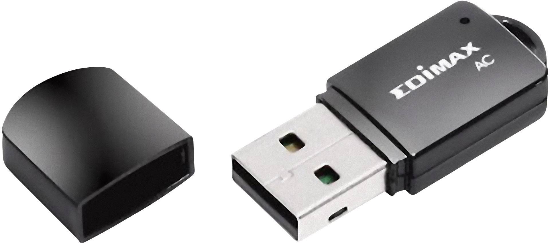 En svart trådlös USB-adapter med avtagbart lock, lämplig för att förbättra en dators WiFi-anslutning.