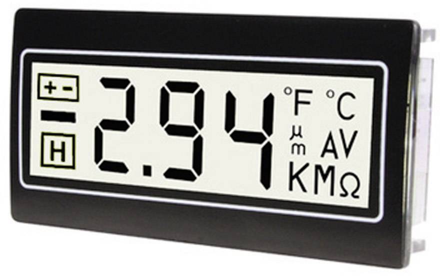 Digital display shows '2.94', next to symbols for temperature, voltage, and resistance.<br><br>Here's the Swedish translation:<br><br>Digitalskärm visar '2.94', bredvid symboler för temperatur, spänning och resistans.