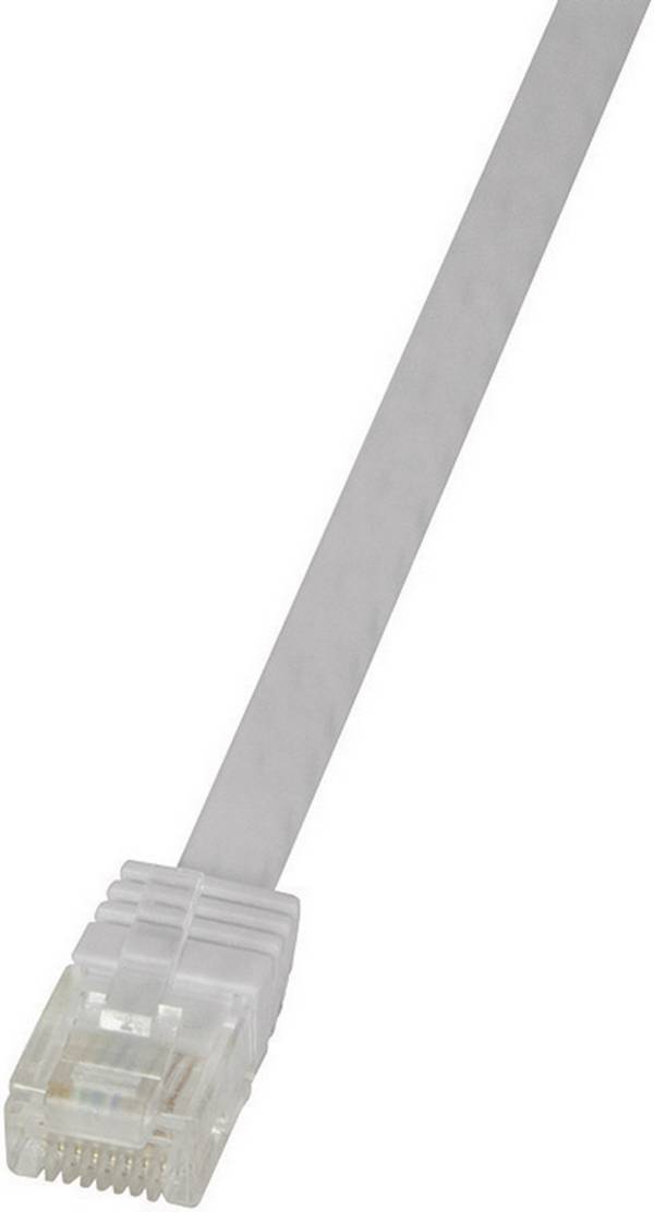 LogiLink CF2051U RJ45 Nätverkkabel, Patchkabel CAT 6 U/UTP 2.00 m Vit Högflexibel 1 st
