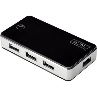 Digitus DA-70222 7 Port USB 2.0-Hub  Svart, Silver