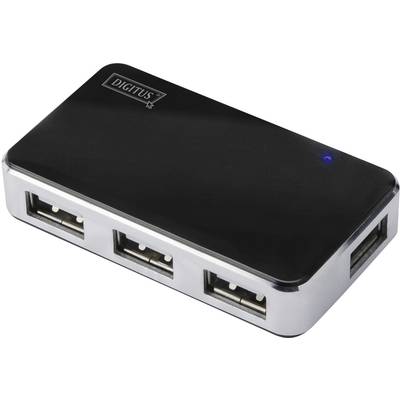 Digitus DA-70220 4 Port USB 2.0-Hub  Svart, Silver