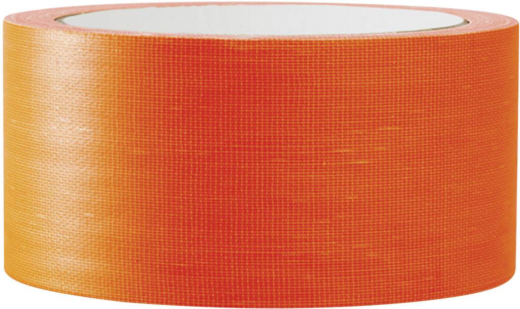 Rulle av orange tygtejp. Idealisk för tätning, reparation eller märkning i olika tillämpningar.