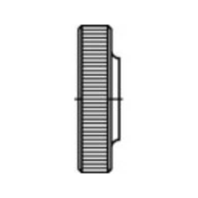 TOOLCRAFT 1060884 Räfflade muttrar M5 DIN 467 Rostfritt stål 25 st