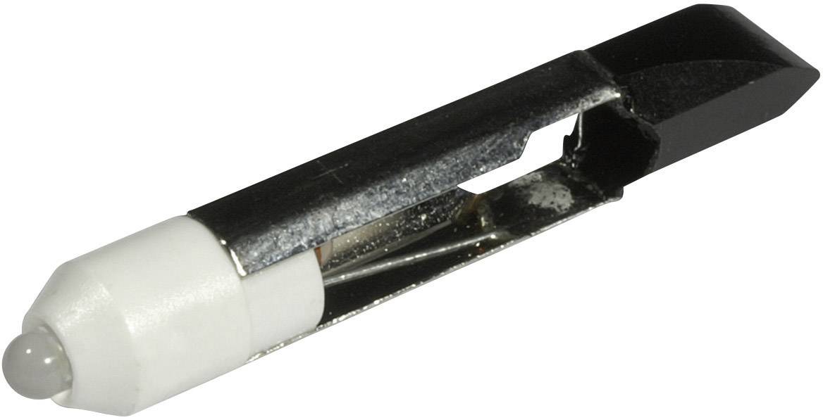 En svart och vit skivspelarnålhållare där den silverfärgade nålen är synlig.