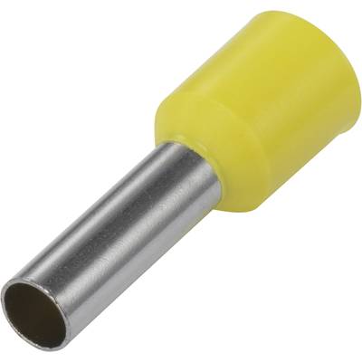 TRU COMPONENTS 1091278 Ändhylsa 6 mm² Delisolerad Gul 100 st