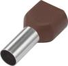 TRU COMPONENTS 1091307 Dubbla ändhylsor 2.5 mm² Delisolerad Blå 100 st