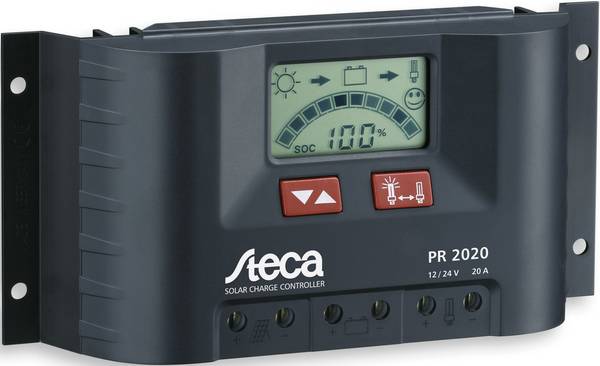 Steca PR 2020 Solenergi laddningsstyrenhet PWM 12 V, 24 V 20 A