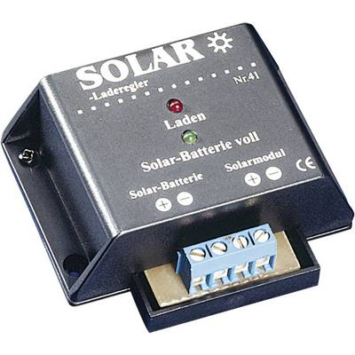 Laddningsreglage med anslutningar och kontrollampor för solpaneler; indikator för laddning och solbatteri fullt; Nr. 41.